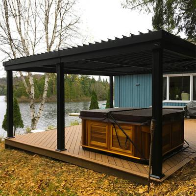 China Easily Assembled Outdoor Aluminum Louvre Tent Modern Design DIY Roof Canopy Gazebo Waterproof for sale