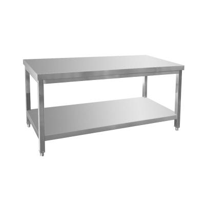 China 3 Layers Prep Table Restaurant Stainless Steel Kitchen Dining Table Work Table Commercial Steel Work Bench for sale