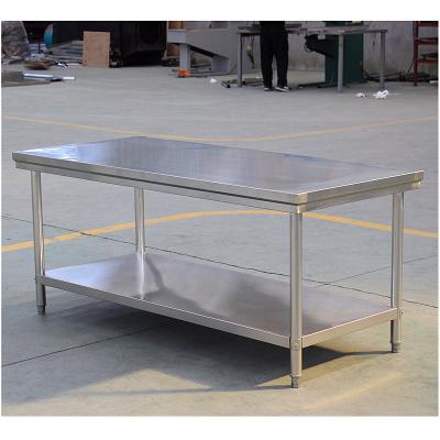 China Dining Room Lab Kitchen Stainless Steel Work Table Kitchen Knocked-Down Steel Table for sale