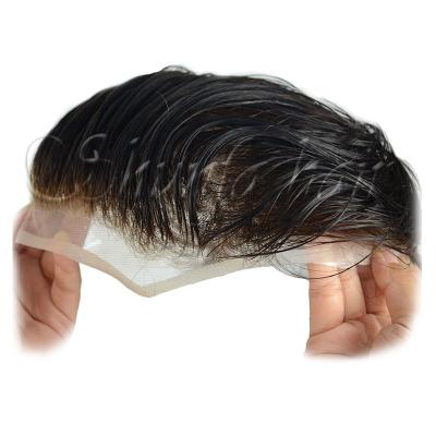 China Natural Hair System Mens Hairpiece Full Lace Wigs Hairline Wholesale Price for sale