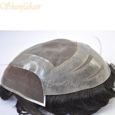 China Mono Low Hair Men Hairpiece, Hairline Hairpiece Natural Hair. huge stock competitive price for sale