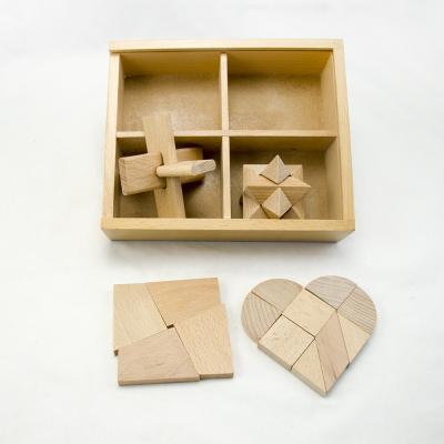 China Educational Toy Wooden Jigsaw Set for Kids Mini Jigsaw Game for sale