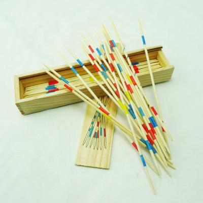 China Toy Classic Educational Bamboo Mikado Pick Up Sticks Game in Wooden Box for Kids Playing Brain Games for sale