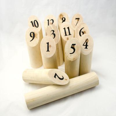 China Playset Outdoor Games Number Number Kubb Wooden Bowling Bowling Sets for sale