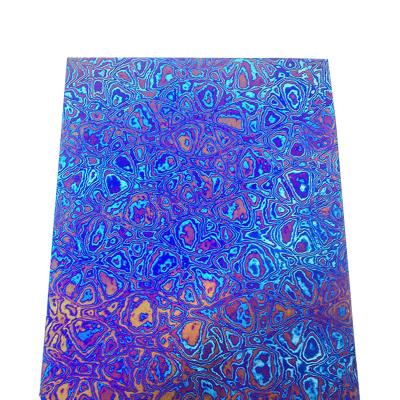 China Handmade Timascus Titanium Damascus Flat Bottom from Weight Maker WANERSEN for sale