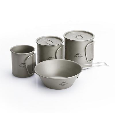 China Titanium Cup 300ml Pot 450ml Cup Ultralight Foldable Titanium Cup Camping for sale