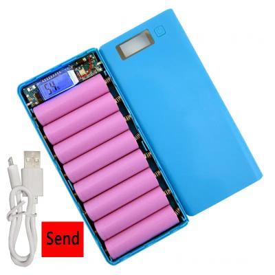 China Dual USB 8*18650 Mobile Phone Battery Box Electronic Equipment 18650 Poverbank Charger DIY Shell Case 5V Charging Box for sale