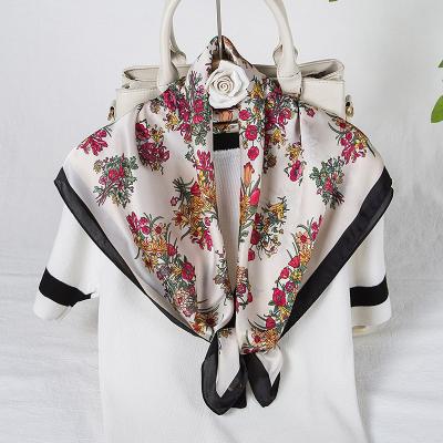 China Wholesale Fashion Simple Fresh Five-pointed Square Star Silk Scarf For Women Silk for sale