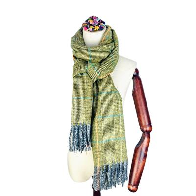 China Hot-selling Thickened Lattice Long Section Manufacturer Cold-proof Men's Christmas Fashion Knit Winter Scarf for sale