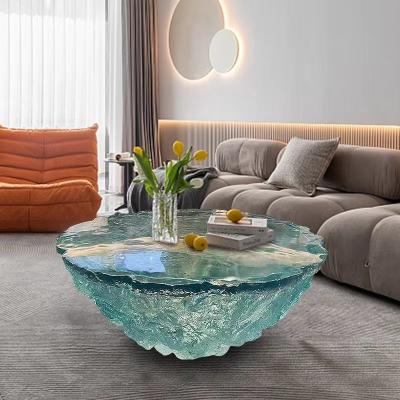 China (Size) modern custom simple adjustable side artistic epoxy resin table living room coffee table sets for sale