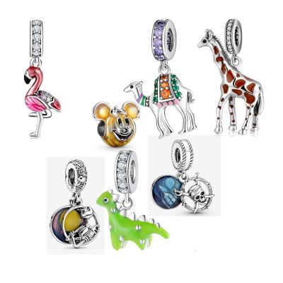 China CLASSIC 925 Sterling Silver Trick Or Treat Kid's Flower Charm Halloween Jewelry Fit Pandoraer Bracelet Jewelry Making for sale