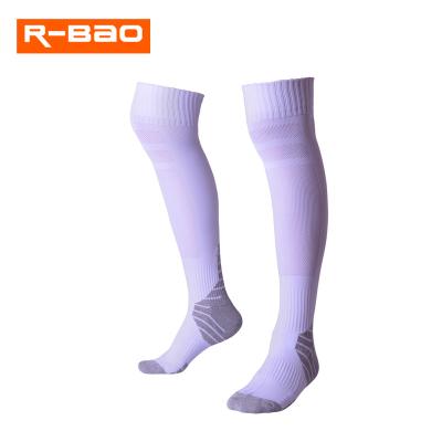 China Anti-foul soccer socks no logo knee high soccer socks absorbent breathable sports socks for man for sale