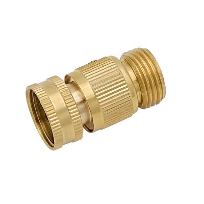 China No Leaks 3/4 Inch Garden Hose Female Thread Solid Brass Quick Connector for sale