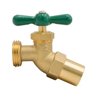 China General IF No-Tuck Brass Hose Faucet , Outdoor Garden Hoses Spigot Cut Off Valve Hose Facuets for sale