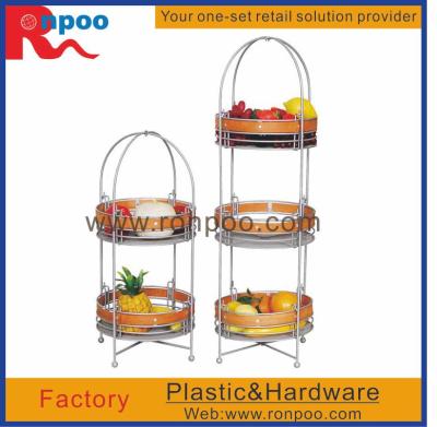 China Supermarket display stand,kitchen storage wire rack,fruit and vegetable display rack,metal display for sale