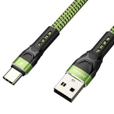 China Three In One High Quality Nylon Weave AORAX 1M Cheap 2.4A Micro Data Cable Charging Android Phone USB Cable for sale