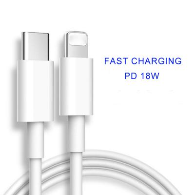 China Three In One High Quality Nylon Armor Usb-C-8pin Type C PD Cable For Iphone 11 Max Pro Sync Charger Cord 18w PD Charging Data Cable for sale