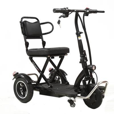 China Good quality unisex 48V 350W 10 inch small scooter 3 wheel electric tricycle for adult for sale