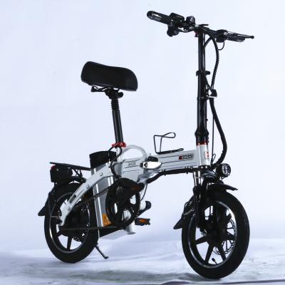 China Aluminum alloy 14 inch 48v foldable city electric bicycle e bike for sale