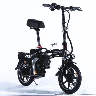 China Aluminum Alloy Mobility Electric Bicycle 48V 14 Inch Tire Fat Folding Electric Bike For Adult Children for sale