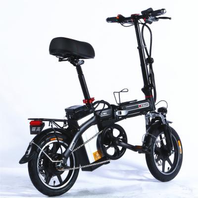 China Unisex Electric Bicycle 48v350w Motor 14 Inch Tire Hidden Battery Charging for sale