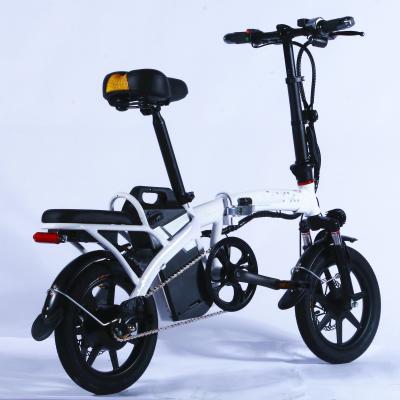 China Aluminum alloy city ebike 14 inch 48v smart folding mini electric foldable bike for sale