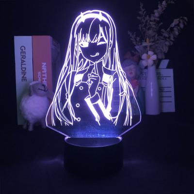 China Industrial Anime Two Lamp Zero Attack on Titan LED Night Light Banana Fish Room Decor Kid Gift Base and Acrylic Board are Sold Separately for sale