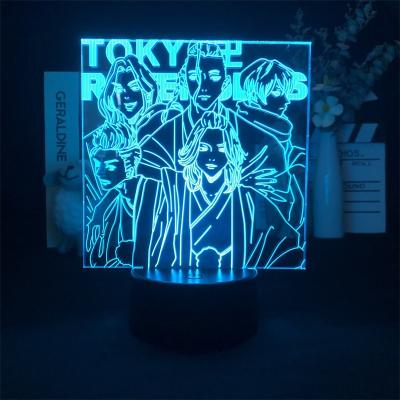 China Anime Tokyo Industrial Avengers Mikey Lamp Manga Figure Room Installed Avengers Gift Kids Bedroom Bedside Decor RGB Fancy Night Light Draken for sale