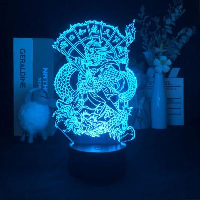 China Industrial Bravery 3D Game Night Light Zhao Yun Arena For Luminous Low Battery Operated 7 Color With Remote Table Room for sale