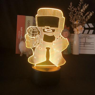 China Industrial Game Room Figure FNF LED Friday Night Funkin Night Lights Led 3D Indicator Lights Lamp Room Decor Cute Gift For Friends for sale