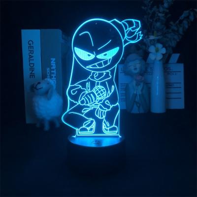 China Industrial Night Light Alarm Clock Game 3D Figure Funkin Whitty Base Color Friday Night With Remote for sale