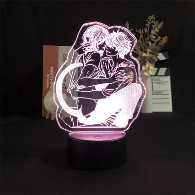 China Industrial 3D Led Anime Exorcist Figure Rin Okumura Blue Neon Night Light Christmas Gift For Friend Lava Lamp Bedroom Decor Manga ao no exorcist for sale