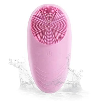 China Skin Revitalizer Massager Skin Cleanse Ultrasonic Waterproof Manual Electric Silicone Face Facial Cleansing Brush for sale