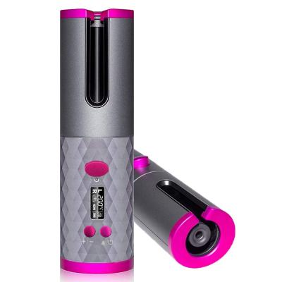 China Portable Hair Curler USB Portable Radio Magic Auto Rotating Wireless Automatic Hair Curler for sale