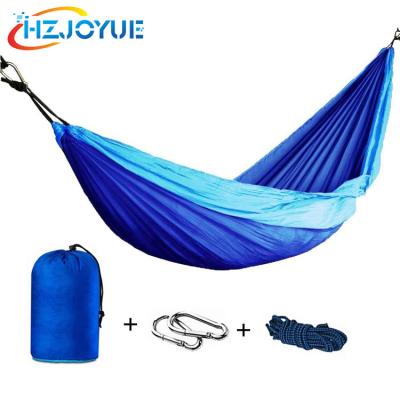 China Double Portable lightweight Parachute Nylon Fabric Camping Hammock for sale