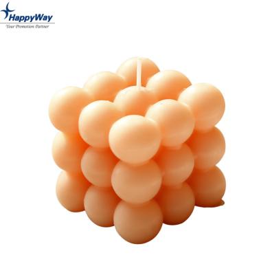 China Wholesale Cube Scented Shape Natural Scented Soy Wax Bubble Candle In Bulk for sale