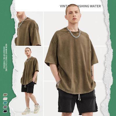 China Anti-Wrinkle Fashion Clothing Mens Washed Short Sleeve T-Shirts for sale