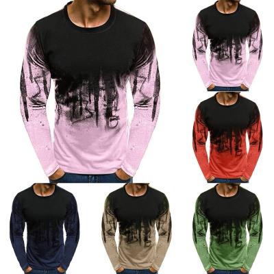 China Wholesale Anti-Wrinkle Sublimation Printed Best Long Sleeve Tee For Men for sale