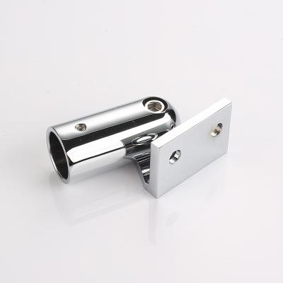 China Modern Tube Holders For pipe to Glass hardware Chrome Bathroom Pipe Support Connector for sale