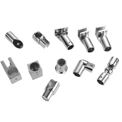 China Modern China supplier satin zinc alloy glass door fitting bathroom accessories glass connector for sale