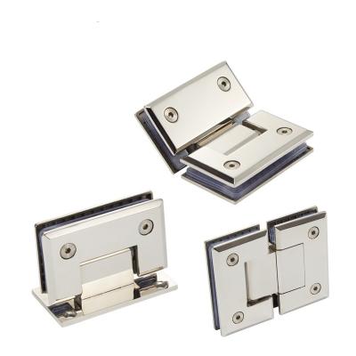 China Modern Stainless Steel 90 Degree Glass To Wall Shower Door Hinge/Bathroom Clamp for sale