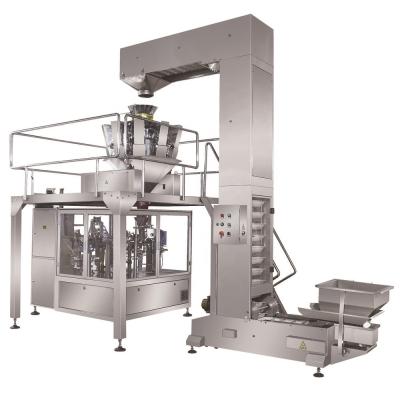 China Rotary Food Microwave Popcorn Bag Packing Line Microwave Popcorn Pouch Filling Packing Machine for sale