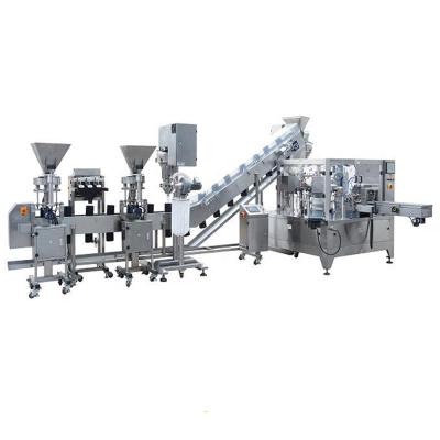 China Fully Automatic Food Doy Pouch Wrapper Preformed Rack Up Rotary Pouch Packing Bag-Provided Bag Food Pouch Packing Machine for sale