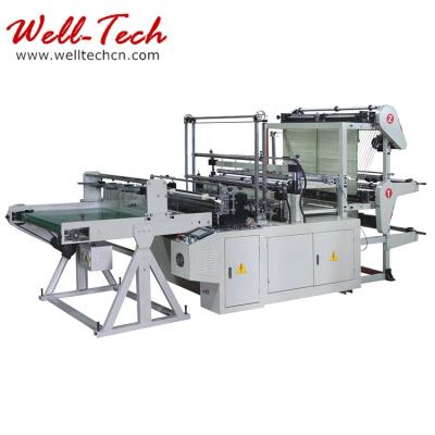 China For Making Types of HDPE LDPE PE Shopping Bag Cutting Machine Polythene Sealing Shopping Bag Plastic Bottom Plastic Bags Making Machine for sale