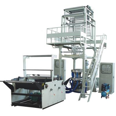 China Rotary Die Film Double-Layer Co-extruded LDPE PE HDPE Polyethylene Poly Post Plastic Bag Film Blowing Machine for sale