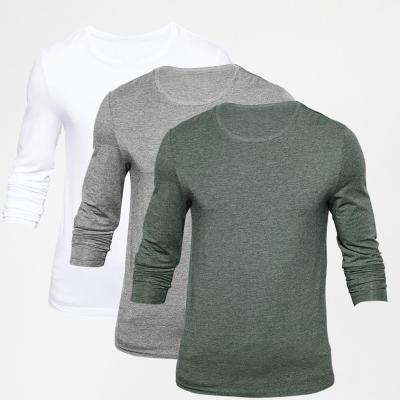 China Wholesale Empty Cotton Anti-pilling Long Sleeve Gym T-Shirts Bulk Buy From China for sale