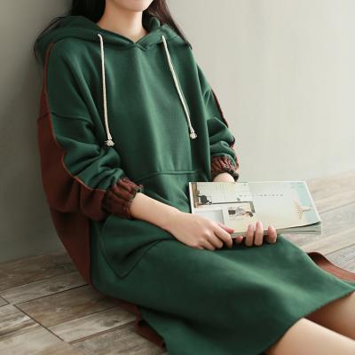 China Anti-pilling Hooded Sweatshirt Dress Oversized Sweatshirt Dress for sale