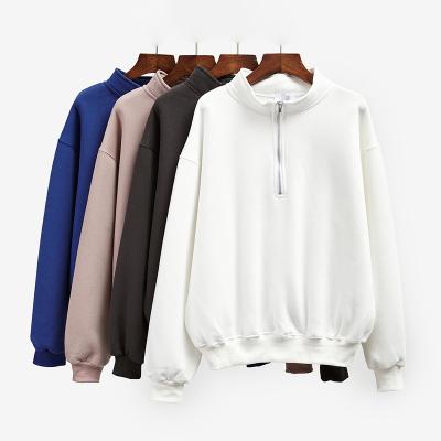 China Wholesale Crewnack Fashion Anti-pilling Quarter Zipper Fleece Sweatshirt for sale