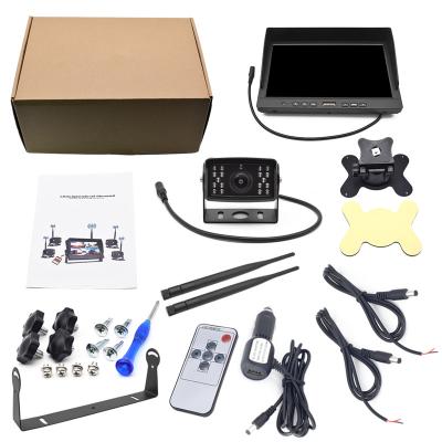 China Waterproof Wireless Monitor Digital Camera 4 Channels Wireless Observation System For Trucks for sale