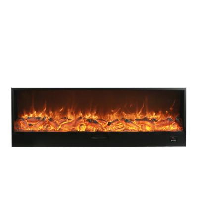 China 1000mm Wall Mounted Electric Fireplace Decor Modern Flame No Heat Single Sided Rectangle Flame Fireplace for sale